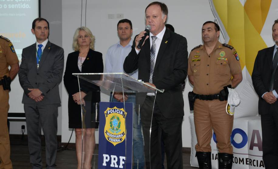 Evento de lançamento do vídeo da campanha Maio Amarelo do Detran-PR