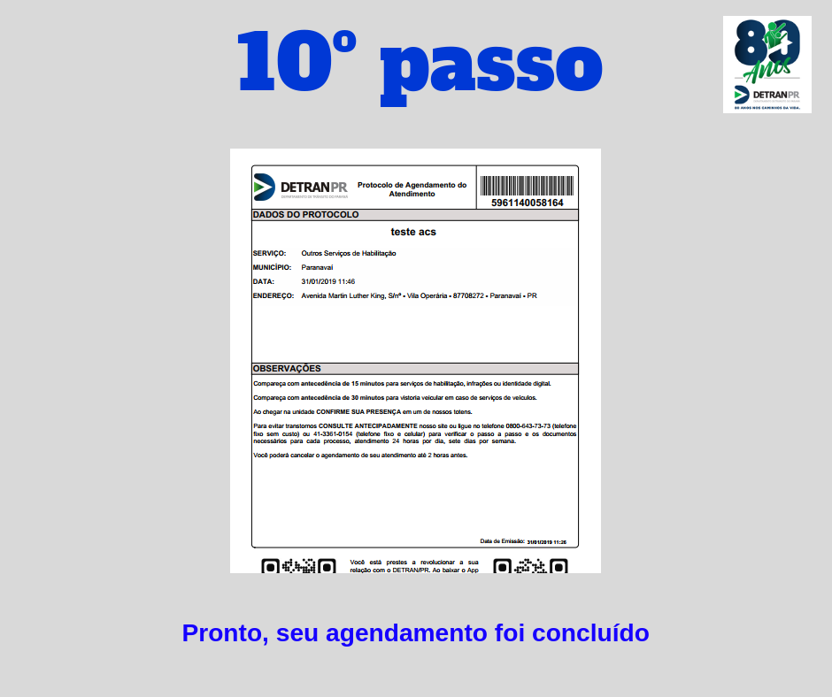 Passo-a-passo de como realizar agendamento pelo site