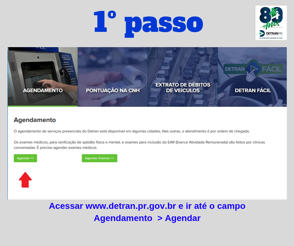 Passo-a-passo de como realizar agendamento pelo site