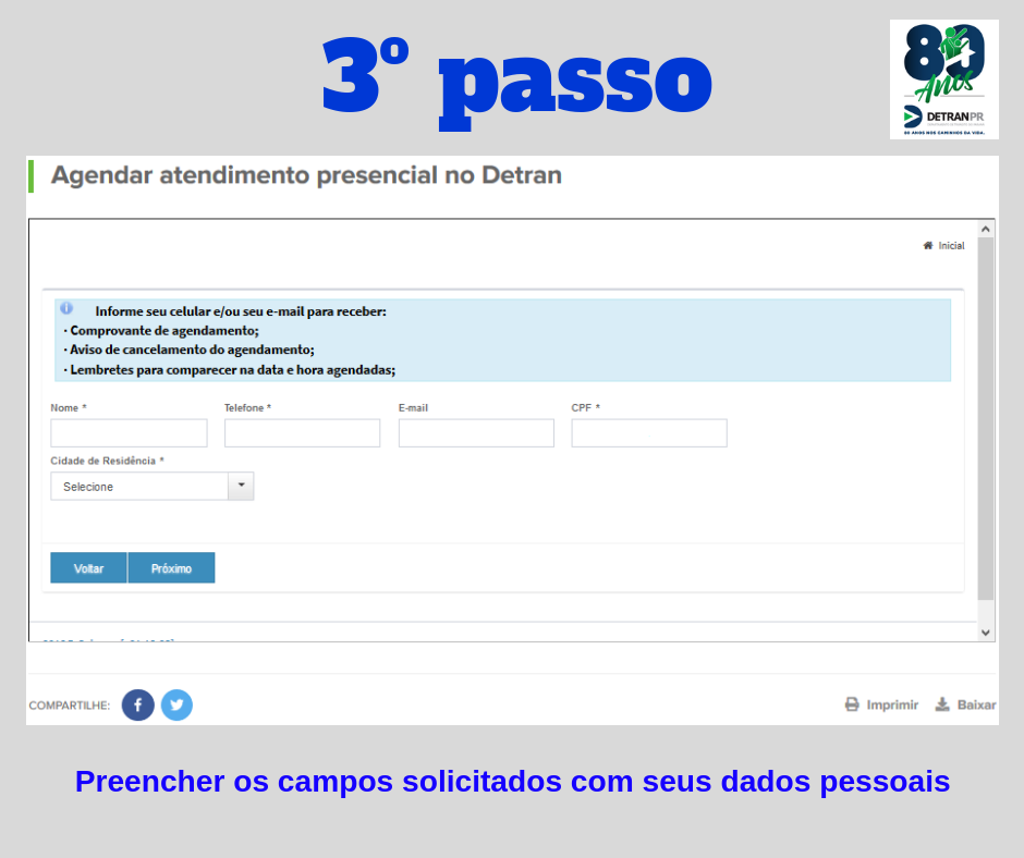 Passo-a-passo de como realizar agendamento pelo site