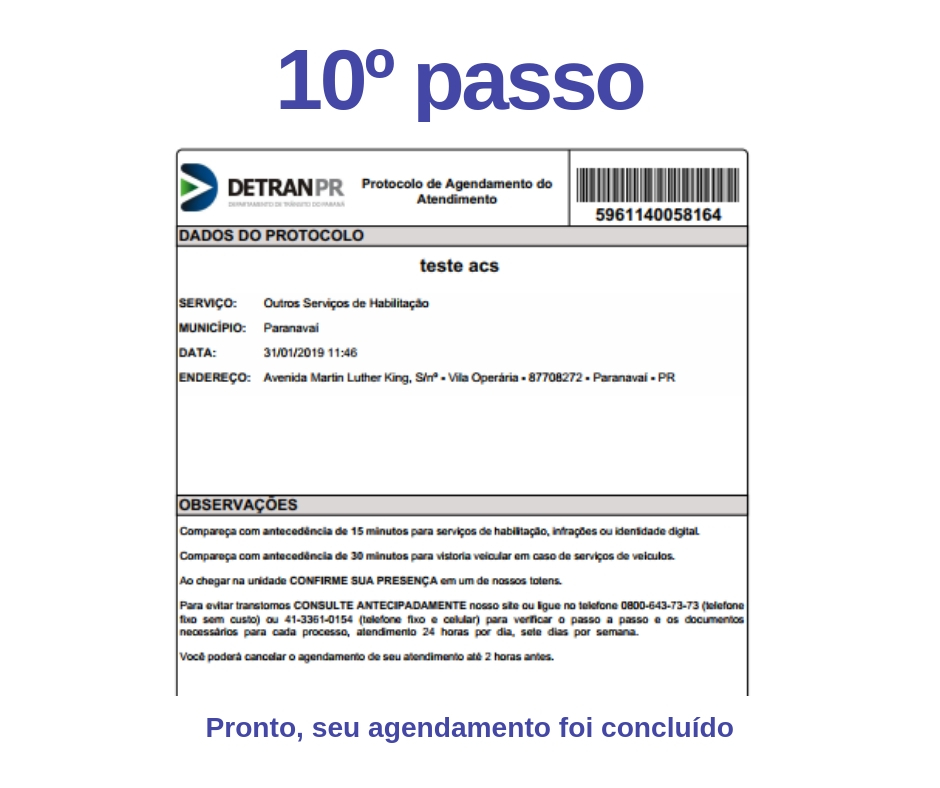 Usuários de Cianorte e Telêmaco Borba deverão agendar o atendimento no Detran-PR