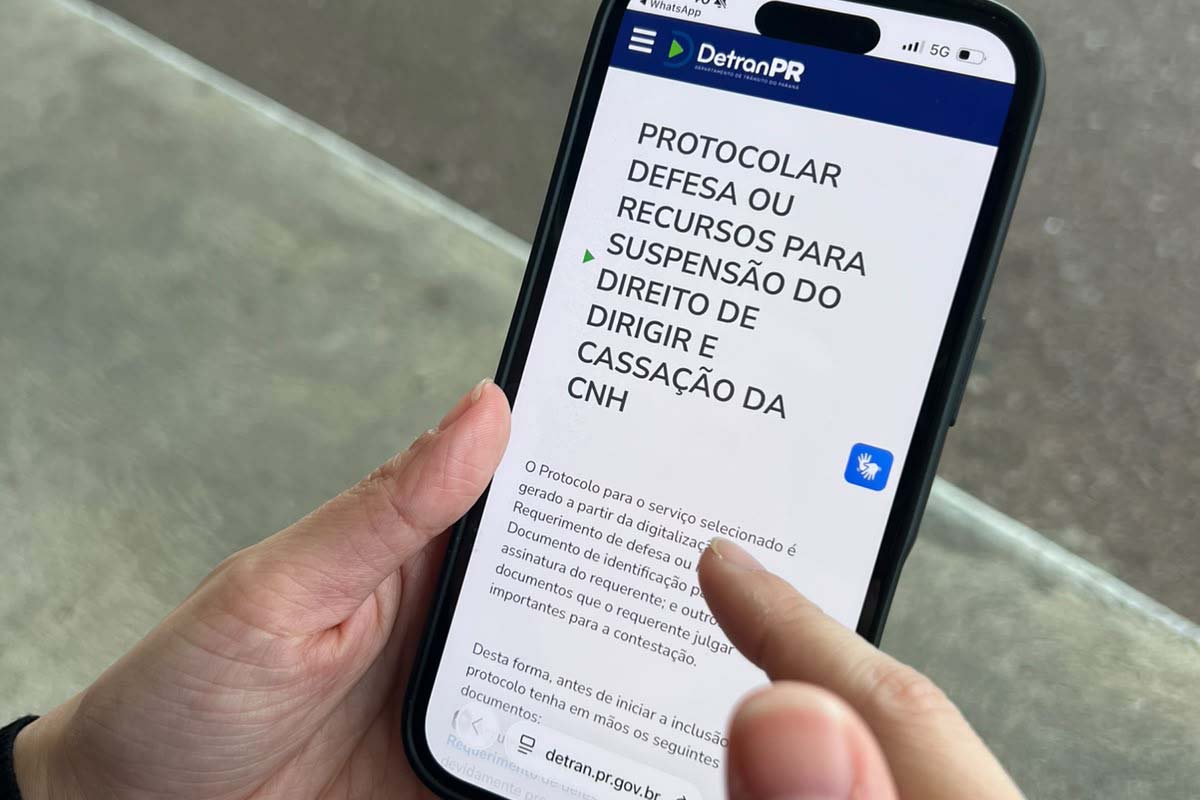 Detran-PR reforça facilidade do site oficial para recursos de infrações, suspensões e cassações