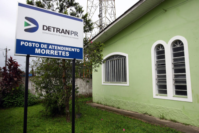 Sede e atendimento do Detran de Morretes.