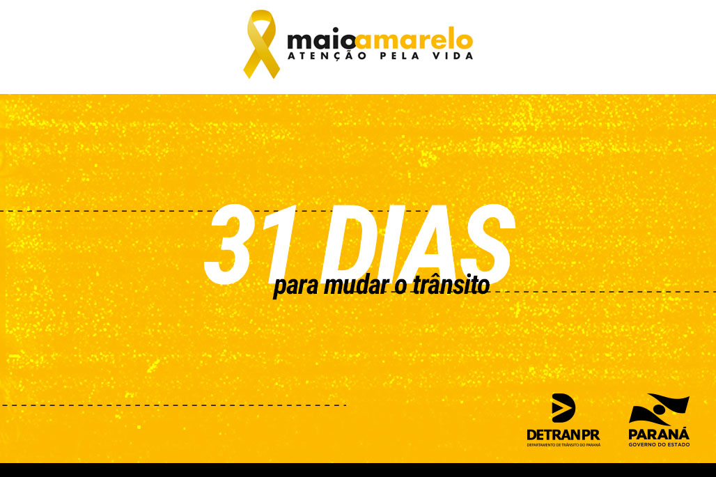 Detran Paraná cria 31 campanhas para o mês de conscientização do Trânsito
