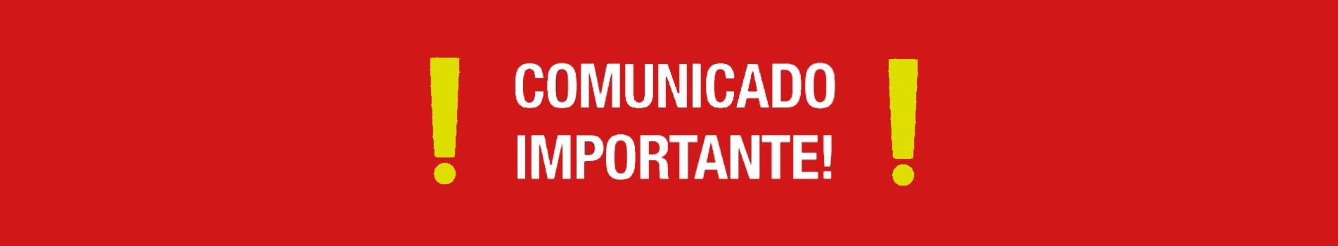 Comunicado Importante: Parada programada