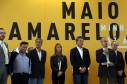 O governador Beto Richa lançou nesta sexta-feira (5), em Curitiba, as ações do Paraná para o Maio Amarelo 2017. O movimento reúne Detran PR, Polícia Rodoviária Estadual, Polícia Militar, Secretarias de Estado da Saúde e do Meio Ambiente, Policia Rodoviária Federal, Associação Comercial do Paraná e Observatório Nacional de Segurança Viária-Curitiba, 05/05/2017.Foto: Orlando Kissner/ANPr