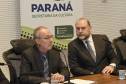 O secretário de Estado da Cultura, João Luiz Fiani, e o diretor-geral do Departamento de Trânsito do Paraná (DETRAN-PR), Marcos Traad, lançam dois projetos em parceria: ?Arte Urbana ? Respeito no Trânsito? e ?Viradinha Cultural Paraná 2018?.Curitiba, 10 de outubro de 2017.Foto: Kraw Penas/SEEC