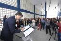 O governador Beto Richa inaugurou nesta segunda-feira, a nova unidade do Detran, em São José dos Pinhais. Na oportunidade autorizou a homologação  para execução das obras de pavimentação asfaltica nas vias urbanas. Participaram da solenidade: diretor do Detran PR, Marcos Traad, os secretários de Desenvolvimento Urbano, em exercício, João Carlos Ortega, da Infraestrutura e Logistica, José Richa Filho e o deputado Francisco Buhrer.São José dos Pinhais, 26-09-16.Foto: Arnaldo Alves / ANPr.