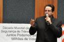 Representantes do Departamento de Trânsito do Paraná (Detran) participaram do lançamento da Semana Nacional de Trânsito em São José dos Pinhais, Região Metropolitana de Curitiba, nesta quarta-feira (18).