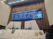 Participação ocorreu no início da sessão plenária desta segunda-feira (6).