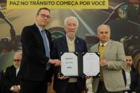 Curitiba, 18 de setembro de 2024 - No Palácio Iguaçu, o vice-governador Darci Piana participa de evento alusiva a Semana Nacional do Trânsito com anúncios do Detran-PR.