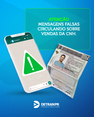 Detran-PR alerta usuários sobre mensagens falsas nas redes sociais