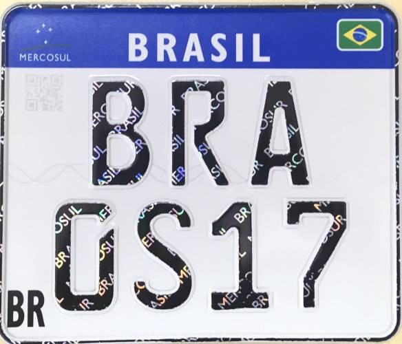 Modelo de placa para motocicletas