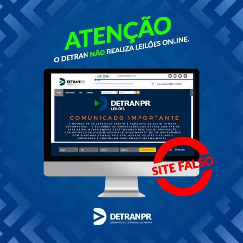 Nota de Esclarecimento sobre leilões de veículos falsos