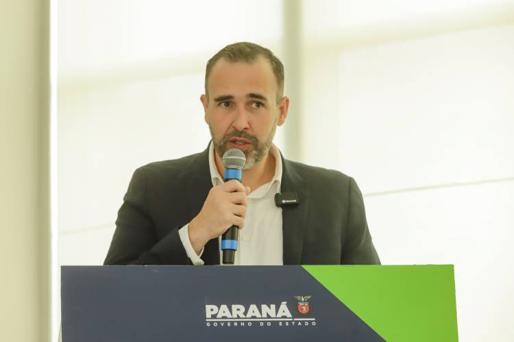 Curitiba, 18 de setembro de 2024 - No Palácio Iguaçu, o vice-governador Darci Piana participa de evento alusiva a Semana Nacional do Trânsito com anúncios do Detran-PR.