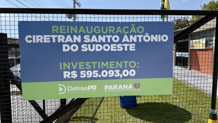 Detran-PR reinaugura Ciretran de Santo Antônio do Sudoeste após reforma de R$ 600 mil
