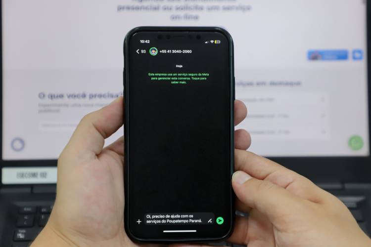 WhatsApp do Poupatempo Paraná está disponível 24 horas por dia para dúvidas