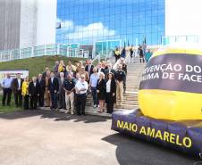 Evento de lançamento do vídeo da campanha Maio Amarelo do Detran-PR