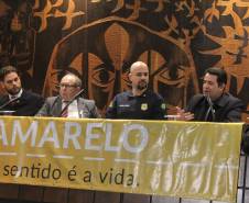 Na manhã desta quarta-feira (8), o chefe de gabinete do Departamento de Trânsito do Paraná (Detran-PR), Éveron Puchetti, esteve presente na Assembleia Legislativa do Paraná (ALEP), participando da audiência pública: “Maio Amarelo – Formas e Meios para Redução dos Acidentes de Trânsito no Paraná”, proposta pelos deputados estaduais Goura (PDT) e Delegado Recalcatti (PSD).