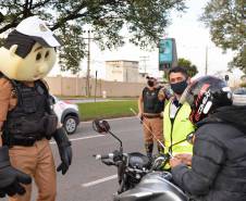 BRTran faz blitz educativa no Dia do Motociclista