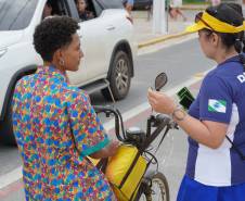 Com brincadeiras e blitz educativas, Detran-PR reforça cuidados no trânsito no Litoral