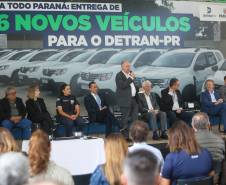 Estado entrega 106 veículos e equipamentos para reforçar atendimentos do Detran-PR