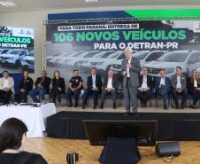 Estado entrega 106 veículos e equipamentos para reforçar atendimentos do Detran-PR