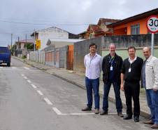 LAPA, 03/04/2014 - O diretor-geral do Departamento de Trânsito do Paraná (Detran), Marcos Traad, acompanhou nesta semana a finalização do programa de sinalização viária na cidades da Lapa e Rio Negro. Foto: Paulo Rosa/Detran