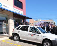 O diretor-geral do Detran, Marcos Traad, inaugurou nesta segunda-feira (30), em Fazenda Rio Grande, na Região Metropolitana de Curitiba, mais um posto de atendimento avançado.
Foto: Juliano Pedrozo/Detran