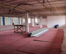 Construção da nova sede do Detran em São José dos Pinhais está na fase final. Foto: Henrick Loyola Porzycki