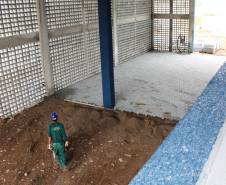 Construção da nova sede do Detran em São José dos Pinhais está na fase final. Foto: Henrick Loyola Porzycki