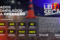 Dados Lei Seca Junho 2025