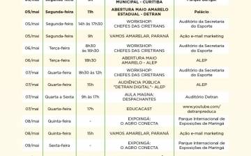 Detran-PR inicia Maio Amarelo 2025 com campanhas de conscientização em todo Estado