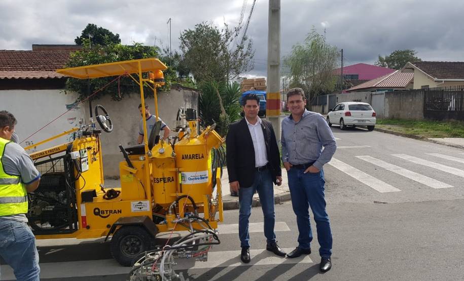Nesta quinta-feira (9), o diretor de gestão de pessoas e desenvolvimento profissional, Marinho Guimarães, do Departamento de Trânsito do Paraná (Detran-PR) esteve no município de Quatro Barras com o prefeito Ângelo Andreatta (Lara).