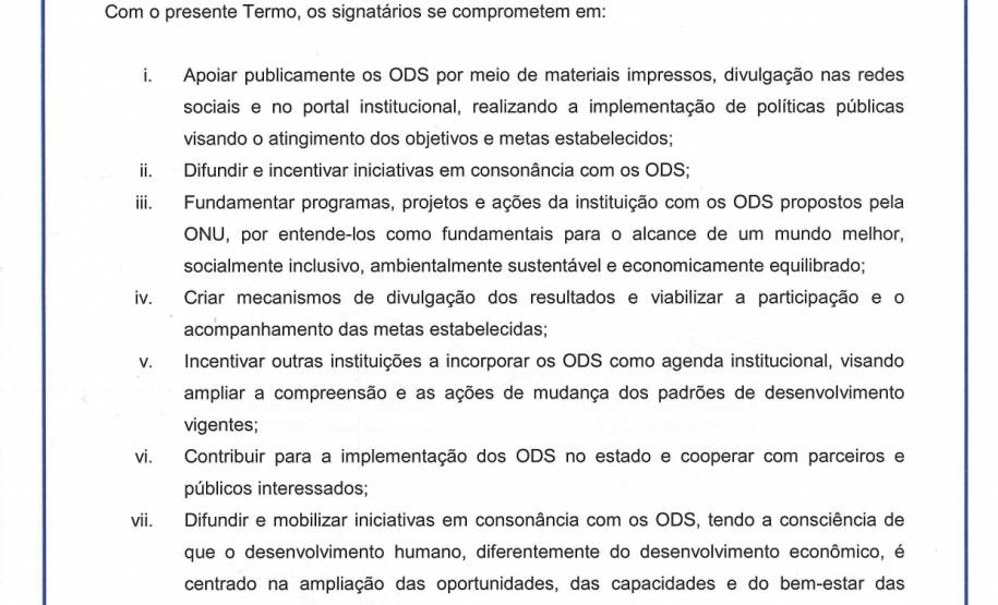 Detran assina Termo de Compromisso em prol da Agenda 2030 e seus Objetivos de Desenvolvimento Sustentável (ODS)