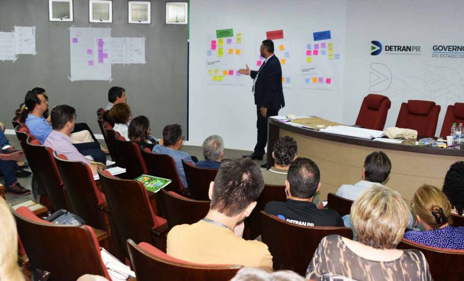 Diretorias de tecnologia e operacional do Detran promovem dinâmica de planejamento com suas coordenadorias