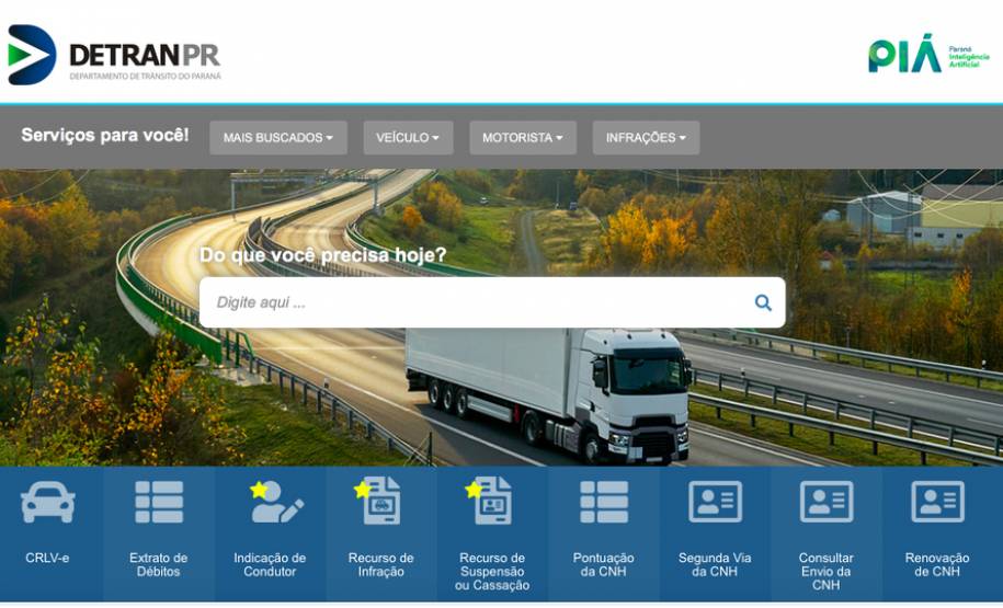 Detran lança novo portal de serviços