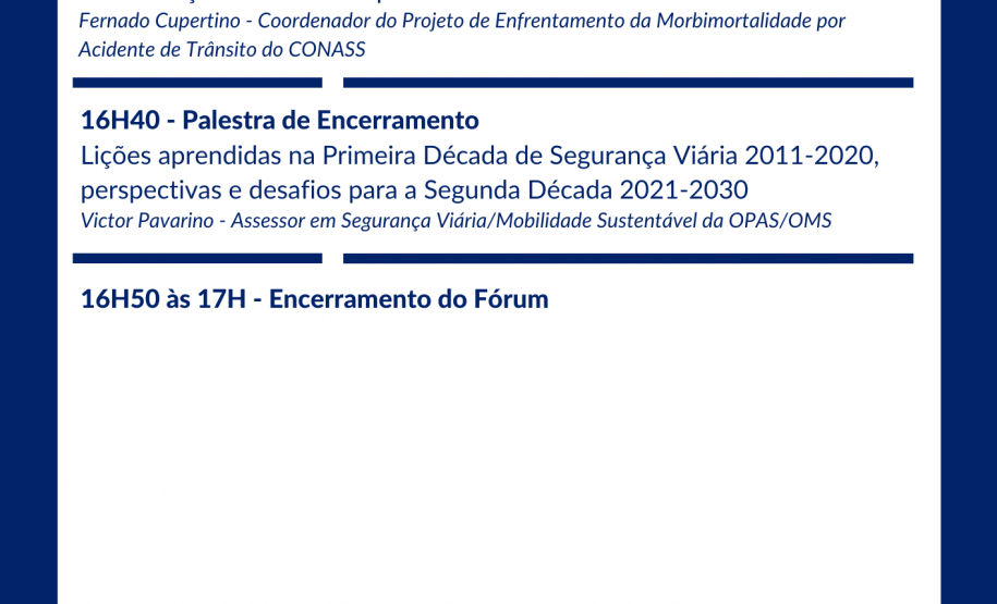 Detran e Sesa promovem Fórum sobre o Programa Vida no Trânsito