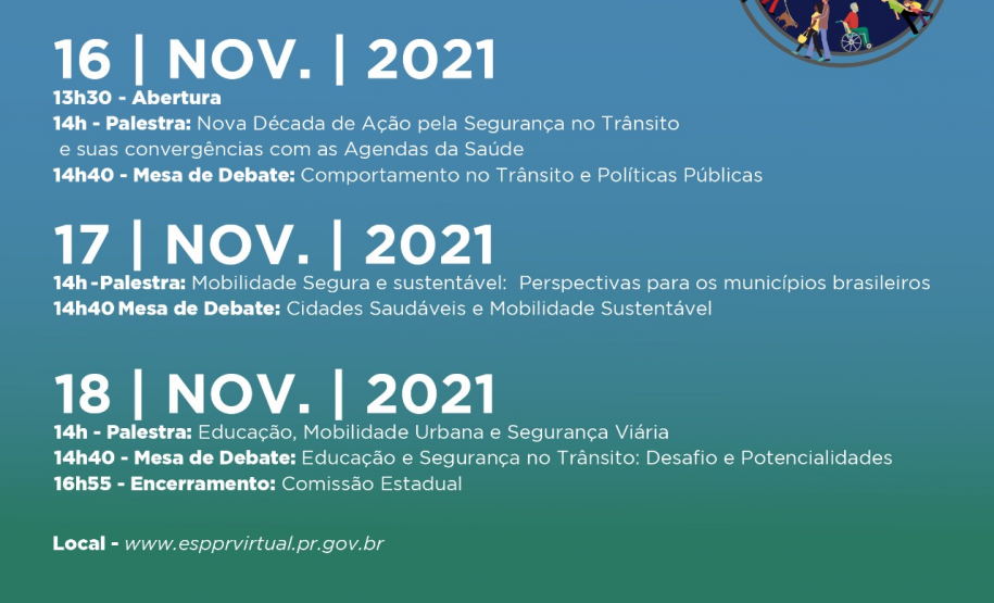 VI Fórum Estadual do Programa Vida no Trânsito do Paraná começa nesta terça (16)