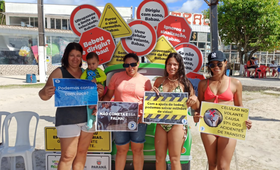 Com brincadeiras e blitz educativas, Detran-PR reforça cuidados no trânsito no Litoral