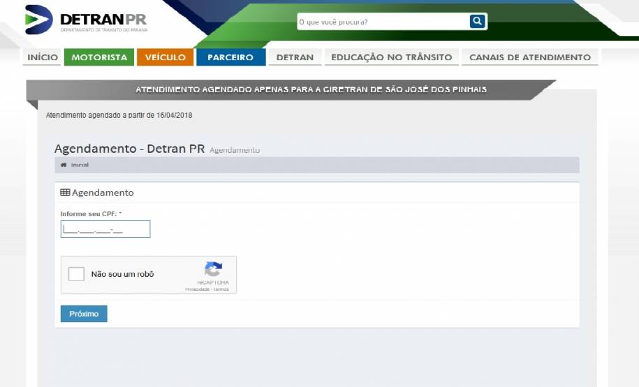Detran de Paranavaí terá atendimento agendado