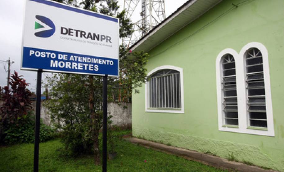 Sede e atendimento do Detran de Morretes.