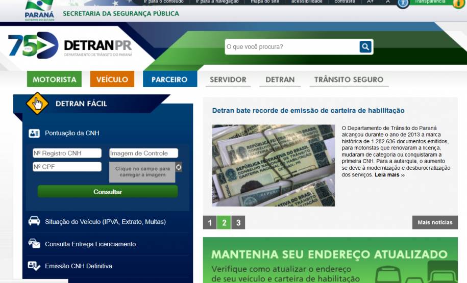 Detran ultrapassa marca de 665 mil serviços feitos pela internet