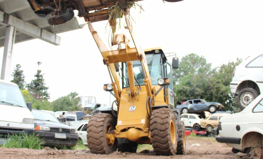 Detran Paraná destina veículos para reciclagem. Foto: Juliano Pedrozo/Detran