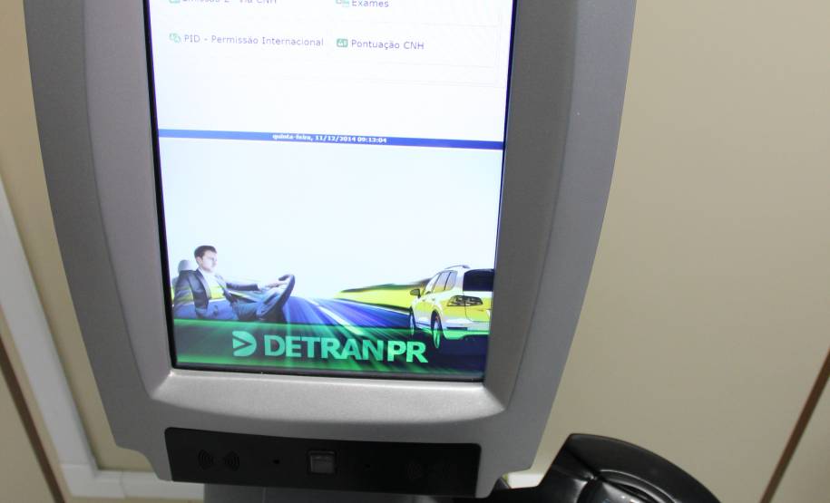 Detran lança terminal de autoatendimento com cartão de débito. Foto: Juliano Pedrozo/Detran