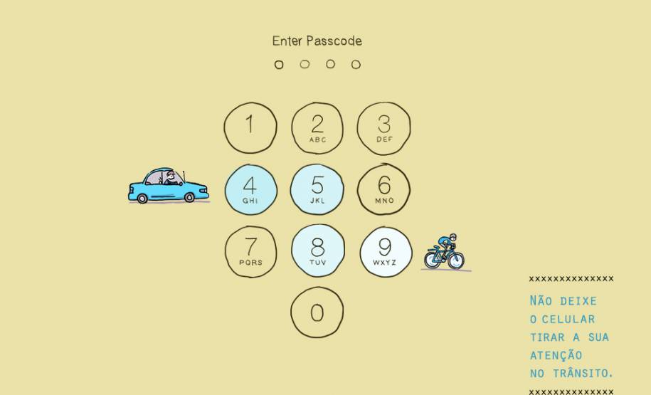 Campanha do Detran Paraná alerta sobre perigos do uso de celular no trânsito. Arte:OpusMultipla