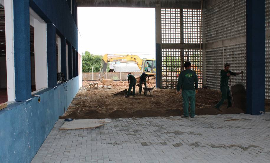 Construção da nova sede do Detran em São José dos Pinhais está na fase final. Foto: Henrick Loyola Porzycki