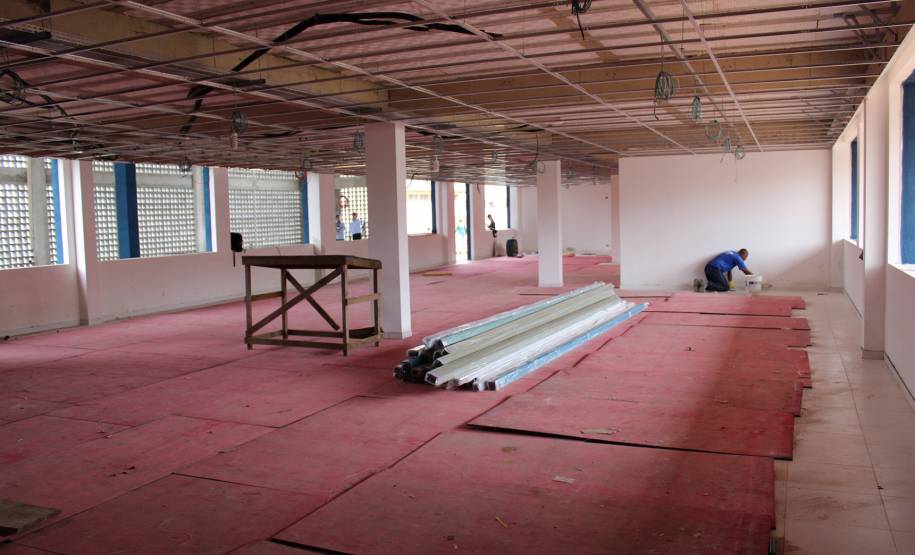 Construção da nova sede do Detran em São José dos Pinhais está na fase final. Foto: Henrick Loyola Porzycki