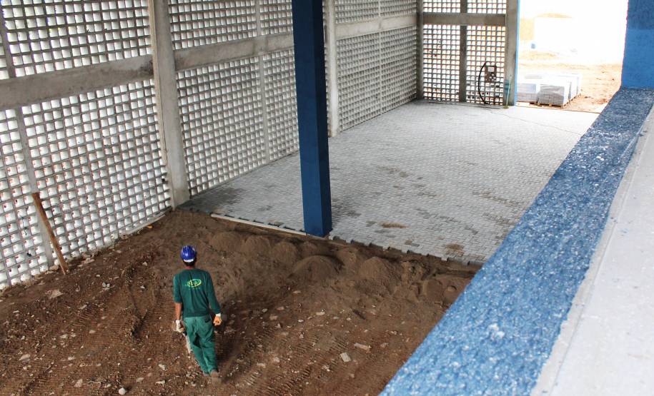 Construção da nova sede do Detran em São José dos Pinhais está na fase final. Foto: Henrick Loyola Porzycki