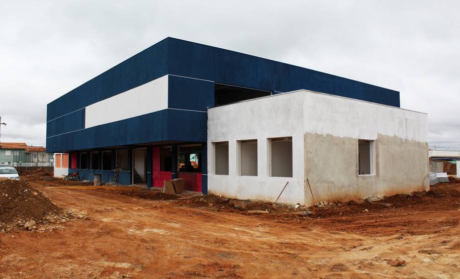 Construção da nova sede do Detran em São José dos Pinhais está na fase final. Foto: Henrick Loyola Porzycki